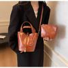 Bolso de Mano Vintage de Moda para Mujer Invierno 2024 Nueva Moda Bolso de Cubo de Alta Gama Bolso de Hombro Casual