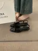 Zapatos planos Chuyuji estilo francés, suaves, para la noche, versátiles y cómodos para los pies, sandalias de verano para mujer sin talón descubierto, con cuña, de punta cerrada