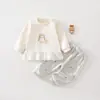 Conjunto de Sudadera para Niñas para Primavera y Otoño, Sudadera Estilosa de Dibujos Animados para Bebés, Conjunto Casual de Dos Piezas Súper Lindo y Adorable para Niños