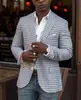 Blazer de Xadrez Masculino de Linha Única com Dois Botões Personalizado para Exportação Transfronteiriça, Blazer Casual Slim Masculino