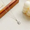 Colar com Pingente de Gota d'Água Simples e Requintado Moda Versátil Atmosfera de Alto Padrão Corrente para Clavícula Joia de Luxo Leve para o Dia a Dia