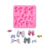 Molde de Silicona de Lazo Pequeño Grande Transfronterizo Herramienta para Hacer Pastel Chocolate Mousse Fondant Hecho a Mano Molde