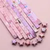 Estrela da Sorte em Desenho Animado Dobrada em Estrelas de Cinco Pontas, Tiras Feitas à Mão para Estrelas dos Desejos, Tiras Longas de Papel Especial para Artesanato Materiais DIY