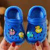 Sandálias e chinelos infantis para meninas, verão, pequeno e médio, infantil, bebê, interior, fundo macio, antiderrapante, desenho animado, menino, sapatos baotou hole