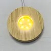 Fabricante Base Redonda de Madera Regalo Artesanías de Madera Botella de Vidrio para Aromaterapia Bola de Cristal Adornos Base Luminosa de Madera Maciza