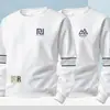 Moletom masculino de outono e inverno, solto e grosso, pulôver com gola redonda, camiseta de manga comprida, tamanho grande, moderno, versátil e confortável