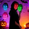 Máscara LED Iluminada de Halloween Spider-Man Iron Man Capitán América Accesorios para Fiestas Actuaciones Juego de Rol