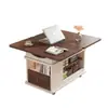 Mesa de centro para sala de estar, adecuada para casas pequeñas, gabinete lateral móvil para sofá con ruedas universales, mesa lateral para sofá multifuncional y de altura ajustable