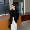 Tendencia Primavera 2026 Nueva Moda Blazer con Solapa Retro Francés Longitud Media Estilo Vintage de Hong Kong