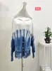 Conjunto Informal de Sudadera Gruesa y Pantalón de Chándal Azul Tie-Dye Hecho a Mano, Original, 100% Vegetal, Isatis Indigofolia, Moderno y Casual