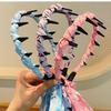 Tiara de Laço Kuromi Kidsren's Faixa de Cabelo Fofa para Meninas Lenço de Seda Faixa de Cabelo Trançada Tiara Dentada Acessórios de Cabelo para Meninas Personalização