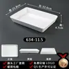Prato de Exibição de Comida Cozida em Melamina para Uso Comercial, Bandeja Retangular para Servir para Lojas de Alimentos Especiais, Prato Fundo Imitando Porcelana para Pratos Frios