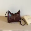 Bolsa feminina de grande capacidade, nova coleção 2026, cor sólida, design único, estilo retrô, adequada para o dia a dia, bolsa tote, bolsa de ombro estilosa, bolsa transversal