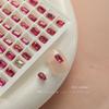 Novo estilo ponta vermelha rosada de fundo pontiagudo formato especial acessórios para unhas de diamante super brilhantes transparentes não desbotam acessórios para unhas diamante atacado