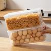 Caja de Almacenamiento de Granos de Cocina con Tapa Caja de Almacenamiento para Fideos y Huevos Grado Alimenticio Transparente Caja de Almacenamiento para Refrigerador
