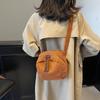 Bolso de Pana para Mujer 2026 Nueva Moda Elegante Estilo Harajuku Versátil Casual Bolso Cruzado