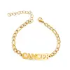 Joyería Transfronteriza Europea y Americana Colgante de los Doce Signos del Zodiaco de Acero Inoxidable Pulsera del Zodiaco con Cadena Figaro Joyería Moderna para Hombres y Mujeres