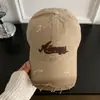 Boné de Baseball Novo Estilo Lavado Desgastado para Mulheres, Primavera e Verão, Bordado Vintage Grande Circunferência da Cabeça Esportivo Versátil Boné de Baseball Degradê