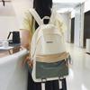 Mochila Casual Versátil de Cor Contrastante Leve Transfronteiriça Nova 2025 Bolsa Escolar para Estudantes Mochila de Viagem de Nicho Comércio Exterior