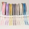 Tule con Borde Creativo 1.5cm Cinta para Regalo Cinta de Empaque Lazo de Cinta Cinta de Tule en Stock Entrega Rápida Directo de Fábrica