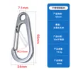 Mosquetón Metálico de Acero Inoxidable con Clip de Cintura Ensanchado, Llavero, Anillo para Llaves para Hombres y Mujeres, Clip de Resorte de Liberación Rápida 304 a Prueba de Óxido para Exteriores