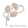 Lanhao superventas moda japonesa y coreana broche corsage de cisne de perlas completas con flor de diamantes de imitación accesorios para mujer ventas directas de fábrica