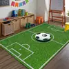 Tapete Verde Temático de Esportes Estilo Americano Transfronteiriço para Uso Doméstico em Sala de Estar, Quarto, Cabeceira, Varanda, Tapete para Esportes e Entretenimento
