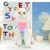 Ropa de cuatro estaciones para mascotas, usable, color sólido, teñido anudado, a rayas, de esterilización, ropa para perro gato, perro pequeño mediano, ropa post-operación