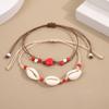 Pulseira de Concha com Fornecimento Pontual do Fabricante para Mulheres Casais Europeus e Americanos Transfronteiriços Estilo Havaiano Praia Pulseira Trançada Pulseira