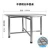 Nova Mesa de Aço Inoxidável, Mesa Redonda, Mesa Dobrável, Mesa com Fogueira para Casa de Aluguel, Mesa Doméstica, Mesa de Jantar para Feira Noturna, Mesa de Churrasco para Barraca ao Ar Livre