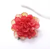 Flor Artificial con Bordes Quemados, Flor Falsa de Peonía Materiales DIY Hechos a Mano, Flor para Cabeza, Ramillete, Accesorio para el Cabello, Flor para Pasador, Decoración para el Hogar y Bodas