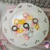 Hebilla de Resorte I81 Llavero Lindo de Dibujos Animados Gato Donut Gato Siamés Estilo Ktins Colgante para Mochila Escolar Auriculares