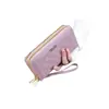 Billetera de Generación Transfronteriza para Mujer, Nuevo Estilo Largo, Bolso de Mano Casual para Teléfono Móvil, Billetera con Doble Cremallera, Portatarjetas de Gran Capacidad