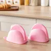 Guantes de Silicona Gruesos Resistentes al Calor para Uso en Cocina, Resistentes a Altas Temperaturas para Hornear, Horno, Microondas, Anti-Escaldaduras, con Clip para Mango de Olla