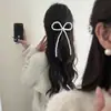 Pinza para el pelo de lazo de perla dulce y elegante, pinza superior de temperamento femenino, pinza de resorte para la parte posterior de la cabeza, accesorios para el cabello con sentido avanzado