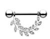 1 producto transfronterizo más vendido diamante estrella de cinco puntas hoja clavo para pezón anillo de joyería popular europeo y americano para perforaciones