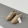 Zapatillas Vintage Desgastadas con Estampado de Estrellas para Mujer en Stock, Zapatos Deportivos Casuales Planos con Cordones, Tenis de Cuero Genuino y Crin de Caballo