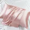 Fundas de Almohada Satinadas de Imitación de Seda Hechas a Medida Transfronterizas, Fundas de Almohada de Seda Hielo de Gama Alta, Fundas de Almohada Enfriadoras, Fundas para Núcleo de Almohada Amigables con la Piel Venta al por Mayor