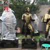 Fabricante vende à vista figuras de fibra de vidro de músico estrangeiro, pianista Beethoven, imitação de escultura em bronze, personalização de paisagens