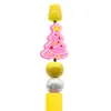 Venta Caliente Dibujos Animados Papá Noel Pegamento Suave de PVC Bolígrafo Cuentas DIY Creativo Árbol de Navidad Cuentas Cuentas de Enfoque Accesorios al por Mayor