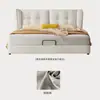 Estilo Creme Luz de Cama Luxo Ins Estilo Tecido Cama Cama de Casal Cama de Tecido Quarto Principal Cama Celebridade da Internet Moderna Simples Tecnologia Cama de Tecido