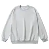 Nueva Sudadera de Otoño de Seda de Leche de 300 g con Cuello Redondo para Hombre, Marca de Moda, Algodón Puro, Color Sólido, Corte Holgado, Uniforme de Clase, Chaqueta Estampada por Transferencia de Calor