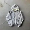 Sudadera con capucha y cremallera de alta calidad estilo Hip-Hop Street Dance Americano para Hombre, Conjunto Deportivo de Moda Holgado con Pantalones de Chándal Rectos