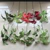 5 Folhas de Begônia Folhas de Chuva de Primavera Flores Artificiais de Casamento Fotografia Planta de Casa Decoração Floral Mori Vestido Suave Simulação Plantas Verdes