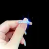 Anillo de Diamante Cuadrado Rai para Mujer s925 Plata de Ley Lujo Ligero Versátil Transfronterizo Incrustado Circonita Anillo de Alta Calidad Pulsera Venta al por Mayor