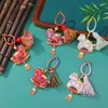 Pingente de Chaveiro Anel Porta-Moedas de Brocado da Dinastia Song, Pingente de Bolsa com Borla de Pônei Tecida à Mão Estilo Chinês, Venda por Atacado do Fabricante