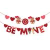 Día de San Valentín banderín de tirar decoración de habitación de boda letra bemine flor de tirar diseño de habitación de boda banner accesorios para sesión de fotos de propuesta