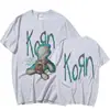 Camiseta Masculina Korn Lançamento de Álbum de Música de Banda de Rock Cruzada Aliexpress Retro Metal Gótico t