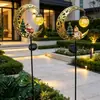Transfronteiriço solar jardim pátio villa chão lua decoração ao ar livre ferro paisagem parque atmosfera luz