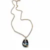 Conjunto de Anillo y Collar con Colgante de Gota de Agua con Pedrería Europea y Americana Moda Versátil para el Trabajo Accesorios de Collar Sentido del Diseño Joyería de Nicho para Mujeres